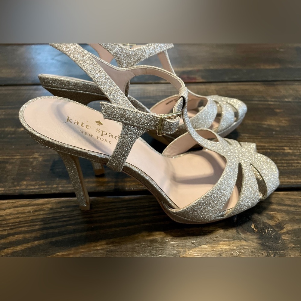 Kate Spade New York Feodora Glitter Dress Shoes Sandals Size 6.5